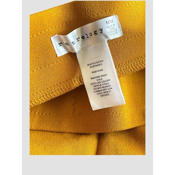 Retrology Mustard Yellow Comfort Waist Stretch Barely Boot Pull On Pants Med NWT - Picture 6 of 6